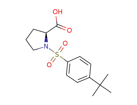 Molecular Structure of 286455-85-4 (N-(4-TERT-BUTYLPHENYLSULFONYL)-L-PROLINE, 98)