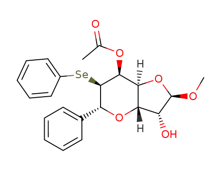 Acetic acid (2R,3R,3aS,5R,6R,7S,7aS)-3-hydroxy-2-methoxy-5-phenyl-6-phenylselanyl-hexahydro-furo[3,2-b]pyran-7-yl ester