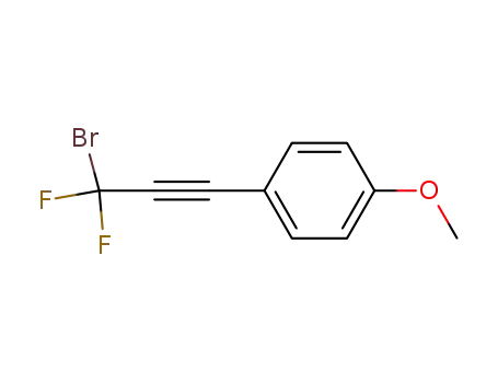 Molecular Structure of 842142-04-5 (Benzene, 1-(3-bromo-3,3-difluoro-1-propynyl)-4-methoxy-)