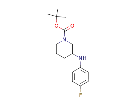 Molecular Structure of 816468-54-9 (1-BOC-3-(4-FLUORO-PHENYLAMINO)-PIPERIDINE)