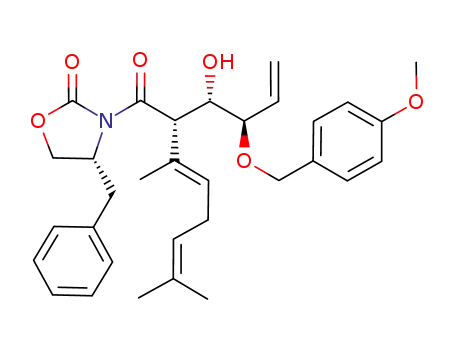 2-Oxazolidinone,
3-[(2S,3E)-2-[(1S,2R)-1-hydroxy-2-[(4-methoxyphenyl)methoxy]-3-buten
yl]-3,7-dimethyl-1-oxo-3,6-octadienyl]-4-(phenylmethyl)-, (4R)-