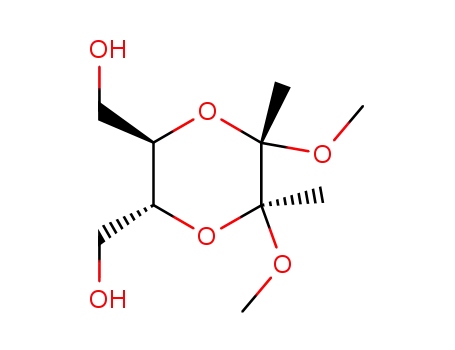 Molecular Structure of 241811-66-5 ((2S,3S,5R,6R)-5,6-Bis(hydroxyMethyl)-2,3-diMethoxy-2,3-diMethyl-1,4-dioxane)