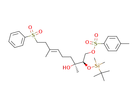 [2R,3S,6E]-toluene-4-sulfonic acid-9-benzenesulfonyl-2-(t-butyldimethylsiloxy)-3-hydroxy-3,7-dimethyl-non-6-enyl ester