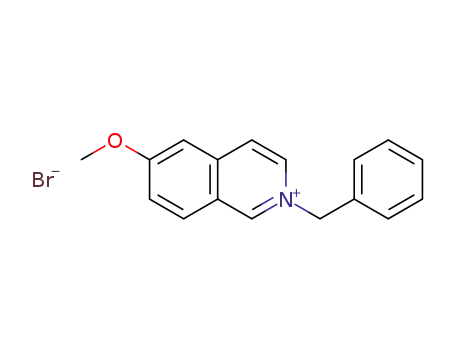 Molecular Structure of 52986-69-3 (N-benzyl-6-methoxyisoquinolin-2-ium bromide)