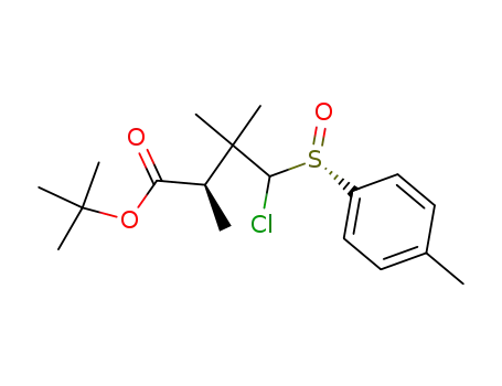 Molecular Structure of 867150-84-3 (tert-butyl 4-chloro-2,3,3-trimethyl-4-(p-tolylsulfinyl)butanoate)