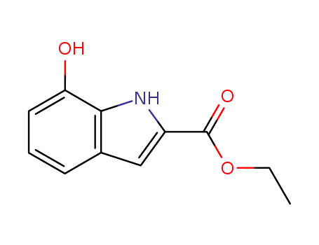 Molecular Structure of 84638-84-6 (1H-Indole-2-carboxylic acid, 7-hydroxy-, ethyl ester)