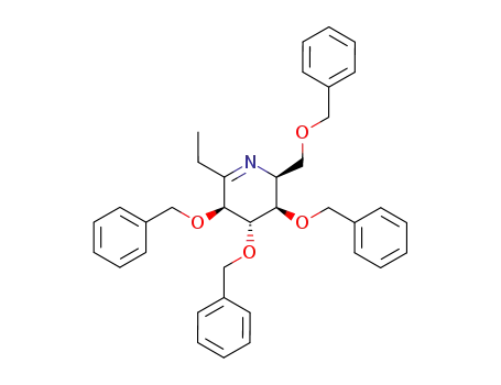 (2S,3R,4S,5S)-3,4,5-Tris-benzyloxy-2-benzyloxymethyl-6-ethyl-2,3,4,5-tetrahydro-pyridine