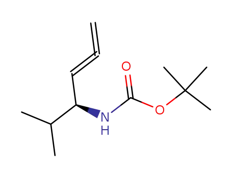 Molecular Structure of 736948-50-8 (Carbamic acid, [(1S)-1-(1-methylethyl)-2,3-butadienyl]-, 1,1-dimethylethyl ester)