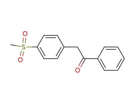 Molecular Structure of 198126-70-4 (Ethanone, 2-[4-(methylsulfonyl)phenyl]-1-phenyl-)