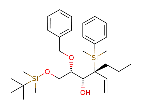 (2S,3R,4R)-2-Benzyloxy-1-(tert-butyl-dimethyl-silanyloxy)-4-(dimethyl-phenyl-silanyl)-4-vinyl-heptan-3-ol