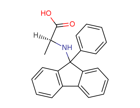 Molecular Structure of 105519-71-9 (L-Alanine, N-(9-phenyl-9H-fluoren-9-yl)-)