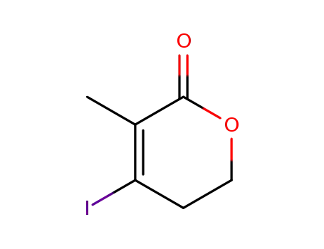 Molecular Structure of 488800-32-4 (2H-Pyran-2-one, 5,6-dihydro-4-iodo-3-methyl-)