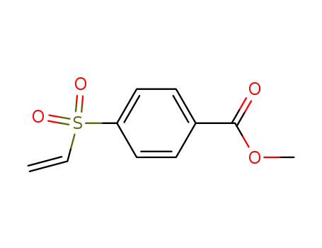 Molecular Structure of 479421-97-1 (Benzoic acid, 4-(ethenylsulfonyl)-, methyl ester)
