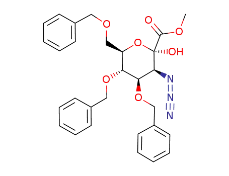 methyl 3-azido-4,5,7-tri-O-benzyl-3-deoxy-α-D-manno-hept-2-ulopyranosonate