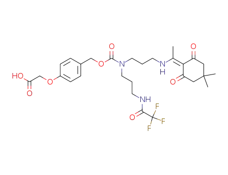 Acetic acid,
[4-[[[[[3-[[1-(4,4-dimethyl-2,6-dioxocyclohexylidene)ethyl]amino]propyl][3
-[(trifluoroacetyl)amino]propyl]amino]carbonyl]oxy]methyl]phenoxy]-