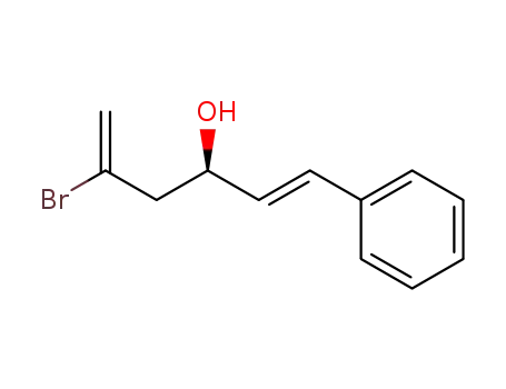 Molecular Structure of 158556-10-6 ((E)-(R)-5-Bromo-1-phenyl-hexa-1,5-dien-3-ol)