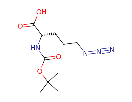N-alpha-t-Butyloxycarbonyl-δ-azido-L-ornithine, N-alpha-t-Butyloxycarbonyl-delta-azido-L-norvaline, (S)-2-t-Butyloxycarbonylamino-5-azidopentanoic acid
