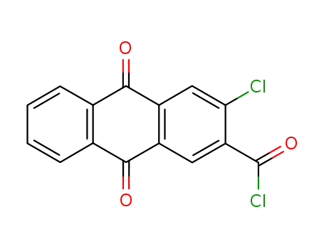 Molecular Structure of 680603-30-9 (2-Anthracenecarbonyl chloride, 3-chloro-9,10-dihydro-9,10-dioxo-)