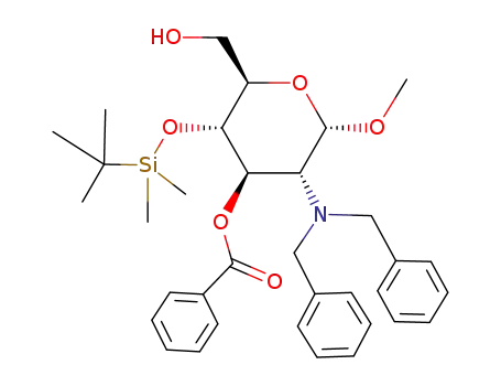 methyl 2-dibenzylamino-3-O-benzoyl-4-O-tert-butyldimethylsilyl-2-deoxy-α-D-glucopyranoside