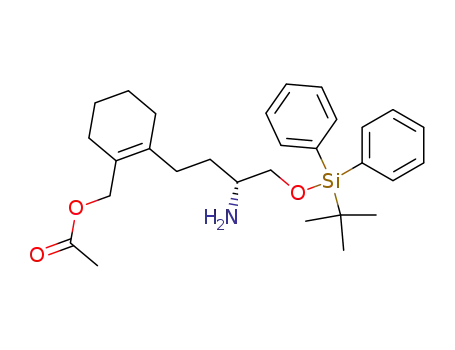 1-Cyclohexene-1-methanol,
2-[(3R)-3-amino-4-[[(1,1-dimethylethyl)diphenylsilyl]oxy]butyl]-, acetate
(ester)