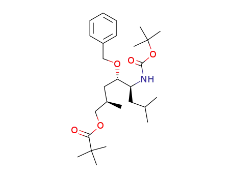 2,2-dimethylpropionic acid (4S)-benzyloxy-(5S)-tert-butoxycarbonylamino-(2R),7-dimethyloctyl ester