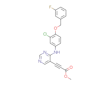 methyl 3-[4-({3-chloro-4-[(3-fluorobenzyl)oxy]phenyl}amino)pyrimidin-5-yl]prop-2-ynoate