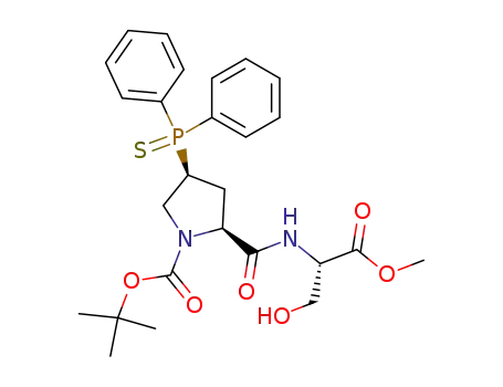 (2S,4S)-N-tert-butyloxycarbonyl-2-[[N-[hydroxymethyl-((S)-methoxycarbonyl)methyl]amino]carbonyl]-4-diphenylphosphinothioyl-pyrrolidine