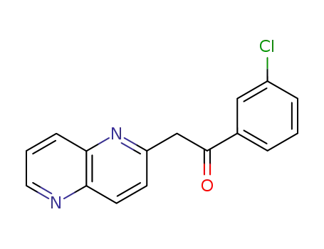 Molecular Structure of 764717-65-9 (1-(3-chlorophenyl)-2-(1,5-naphthyridin-2-yl)ethanone)