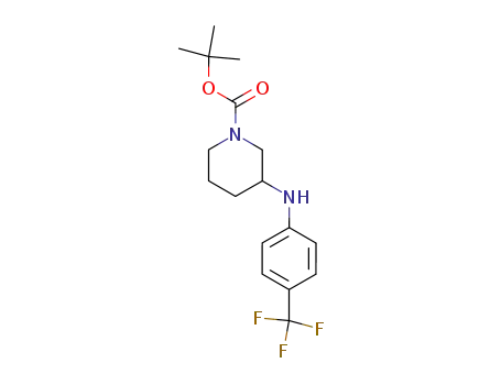 Molecular Structure of 816468-50-5 (1-BOC-3-(4-TRIFLUOROMETHYL-PHENYLAMINO)-PIPERIDINE)