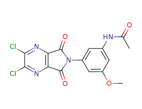 <i>N</i>-[3-(2,3-dichloro-5,7-dioxo-5,7-dihydro-pyrrolo[3,4-<i>b</i>]pyrazin-6-yl)-5-methoxy-phenyl]-acetamide