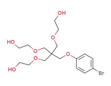 Molecular Structure of 879015-67-5 (5-[(p-bromophenoxy)methyl]-5-[(2-hydroxyethoxy)methyl]-3,7-dioxa-1,9-nonanediol)