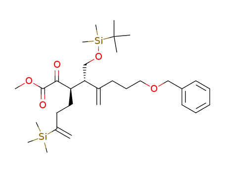 (3R,4S)-8-Benzyloxy-4-(tert-butyl-dimethyl-silanyloxymethyl)-5-methylene-2-oxo-3-(3-trimethylsilanyl-but-3-enyl)-octanoic acid methyl ester