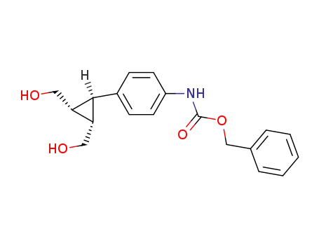 Molecular Structure of 777089-61-9 ([4-((1S,2R,3S)-2,3-Bis-hydroxymethyl-cyclopropyl)-phenyl]-carbamic acid benzyl ester)