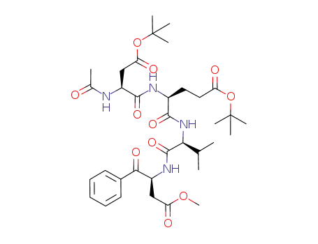 (S)-3-{(S)-2-[(S)-2-((S)-2-Acetylamino-3-tert-butoxycarbonyl-propionylamino)-4-tert-butoxycarbonyl-butyrylamino]-3-methyl-butyrylamino}-4-oxo-4-phenyl-butyric acid methyl ester