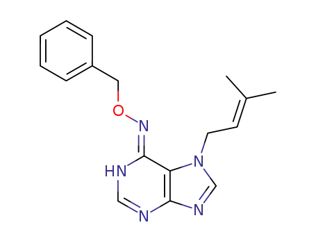 6H-Purin-6-one, 1,7-dihydro-7-(3-methyl-2-butenyl)-,
O-(phenylmethyl)oxime