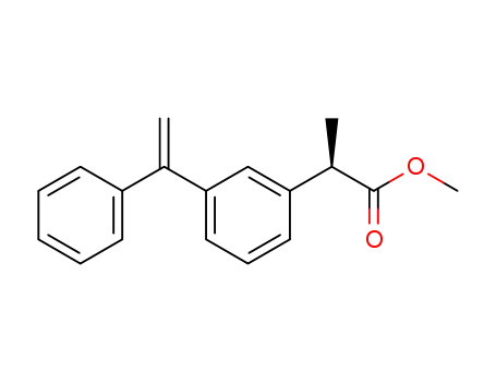 Molecular Structure of 859828-61-8 (methyl (2R)-2-[3-(1-phenylvinyl)phenyl]propanoate)