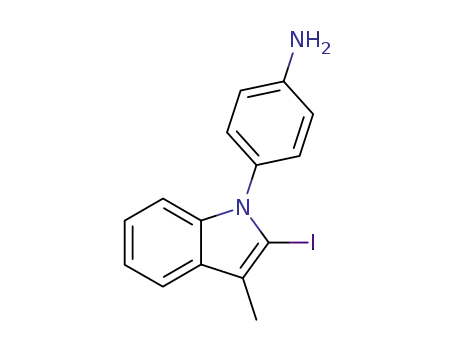 Benzenamine, 4-(2-iodo-3-methyl-1H-indol-1-yl)-