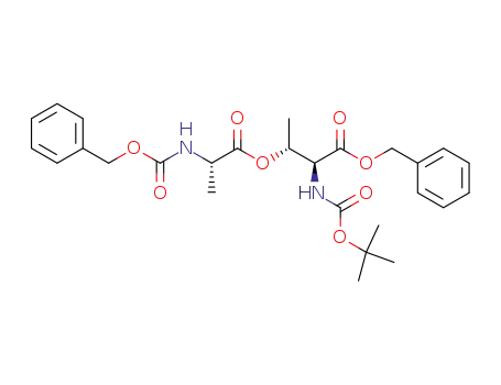 O-[(N-benzyloxycarbonyl)alanyl]-N-(tert-butyloxycarbonyl)-threonine benzyl ester