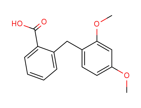 Molecular Structure of 93435-25-7 (Benzoic acid, 2-[(2,4-dimethoxyphenyl)methyl]-)