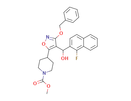 3-benzyloxy-4-[(1-fluoro-2-naphthyl)hydroxymethyl]-5-(1-methoxycarbonyl-4-piperidyl)isoxazol