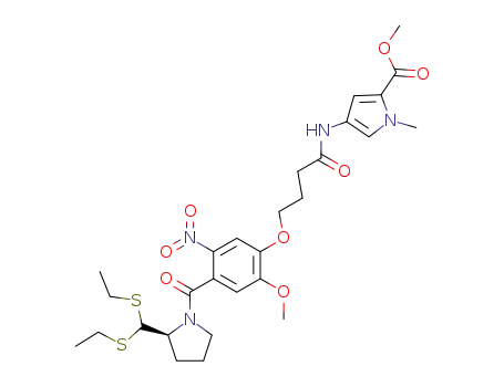 4-[4-(4-{(2S)-2-[bis(ethylsulfanyl)methyl]pyrrolidine-1-carbonyl}-2-methoxy-5-nitrophenoxy)butyrylamino]-1-methyl-1H-pyrrole-2-carboxylic acid methyl ester