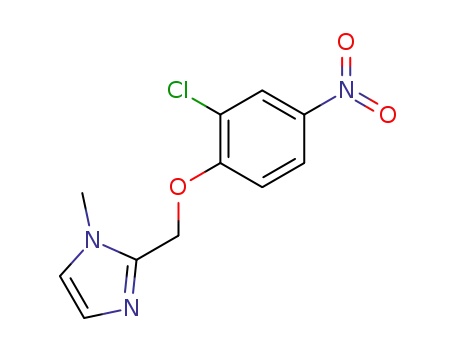 Molecular Structure of 848133-01-7 (1H-Imidazole, 2-[(2-chloro-4-nitrophenoxy)methyl]-1-methyl-)