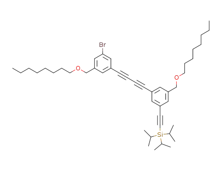 {3-[4-(3-bromo-5-octyloxymethyl-phenyl)-buta-1,3-diynyl]-5-octyloxymethyl-phenylethynyl}-triisopropyl-silane