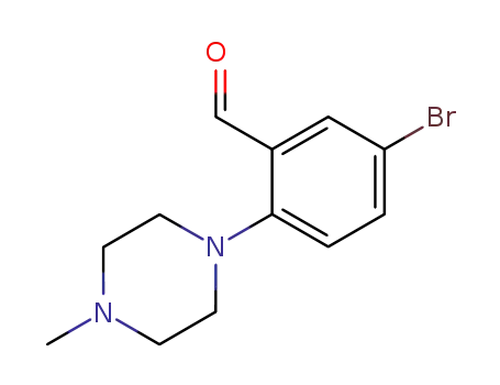 Molecular Structure of 628325-60-0 (5-BROMO-2-(4-METHYLPIPERAZIN-1-YL)-BENZALDEHYDE)