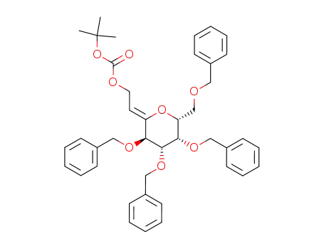 (Z)-3,7-anhydro-4,5,6,8-tetra-O-benzyl-1-O-tert-butoxycarbonyl-2,3-dideoxy-D-galacto-oct-2-enitol