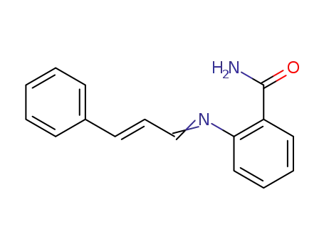 Molecular Structure of 101350-27-0 (2-[(E)-3-phenylpropen-2-ylideneamino]benzamide)