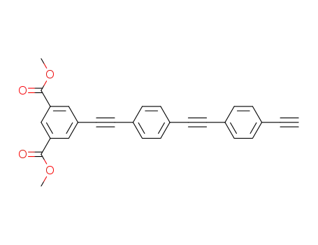 Molecular Structure of 797761-31-0 (1,3-Benzenedicarboxylic acid,
5-[[4-[(4-ethynylphenyl)ethynyl]phenyl]ethynyl]-, dimethyl ester)