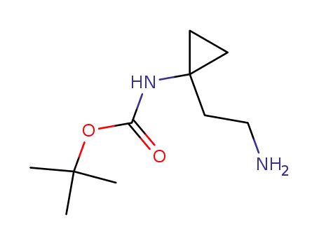 Molecular Structure of 753023-60-8 (Carbamic acid, [1-(2-aminoethyl)cyclopropyl]-, 1,1-dimethylethyl ester (9CI))