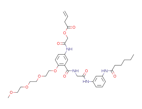3-Butenoic acid,
2-[[4-[2-[2-(2-methoxyethoxy)ethoxy]ethoxy]-3-[[[2-oxo-2-[[3-[(1-oxohexyl
)amino]phenyl]amino]ethyl]amino]carbonyl]phenyl]amino]-2-oxoethyl
ester