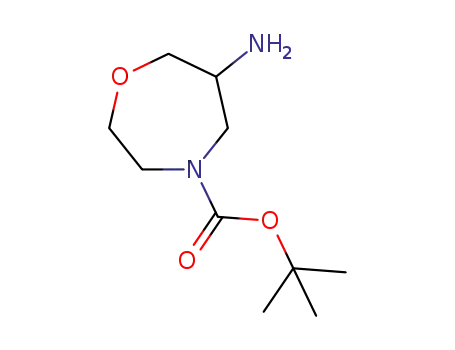 Molecular Structure of 1170390-54-1 (tert-Butyl 6-amino-1,4-oxazepane-4-carboxylate)